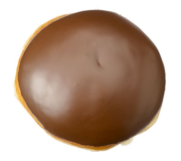Chocolate Iced Custard Doughnut Top